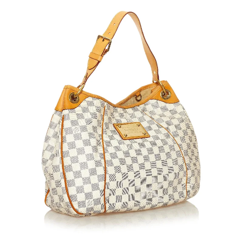 Louis Vuitton bags with a zip - around closure for enhanced securityLouis Vuitton Damier Azur Galliera PM 34596)