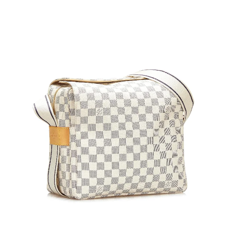 Louis Vuitton backpacks with a hidden back pocket for securityLouis Vuitton Damier Azur Naviglio (37675)