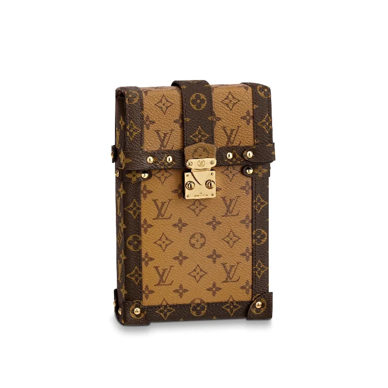 Small - sized Louis Vuitton Pochette Metis bags for a compact carryLOUIS VUITTON REVERSE MONOGRAM VERTICAL TRUNK POCHETTE