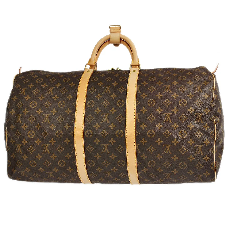 Louis Vuitton tote bags with a printed LV logo on the front for brand visibilityLouis Vuitton 2002 Monogram Keepall 55 M41424