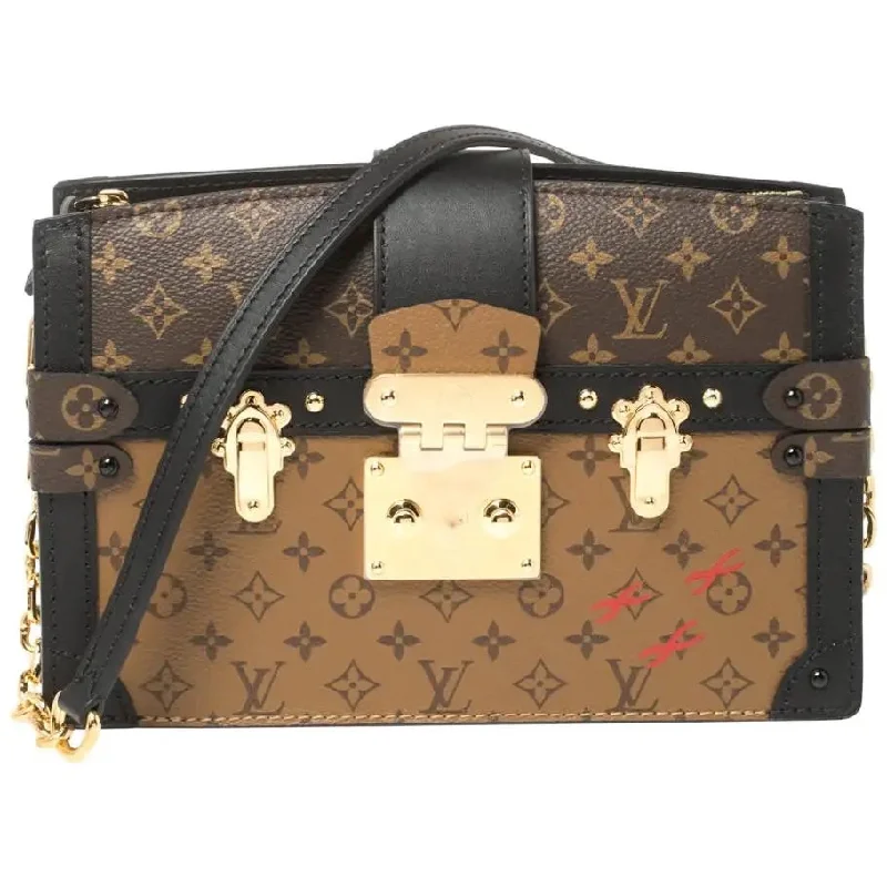 Louis Vuitton bags with a front - flap pocket for quick - access itemsLOUIS VUITTON REVERSE MONOGRAM TRUNK CLUTCH BAG