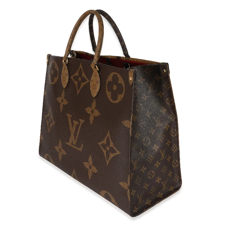 Louis Vuitton tote bags with a spacious interior and multiple pocketsLouis Vuitton Giant Monogram Reverse Onthego GM