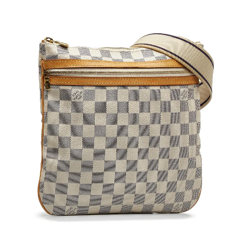 Louis Vuitton bags with a front - zip pocket for small items like keysLouis Vuitton Damier Azur Bosphore Pochette (2CBCKv)