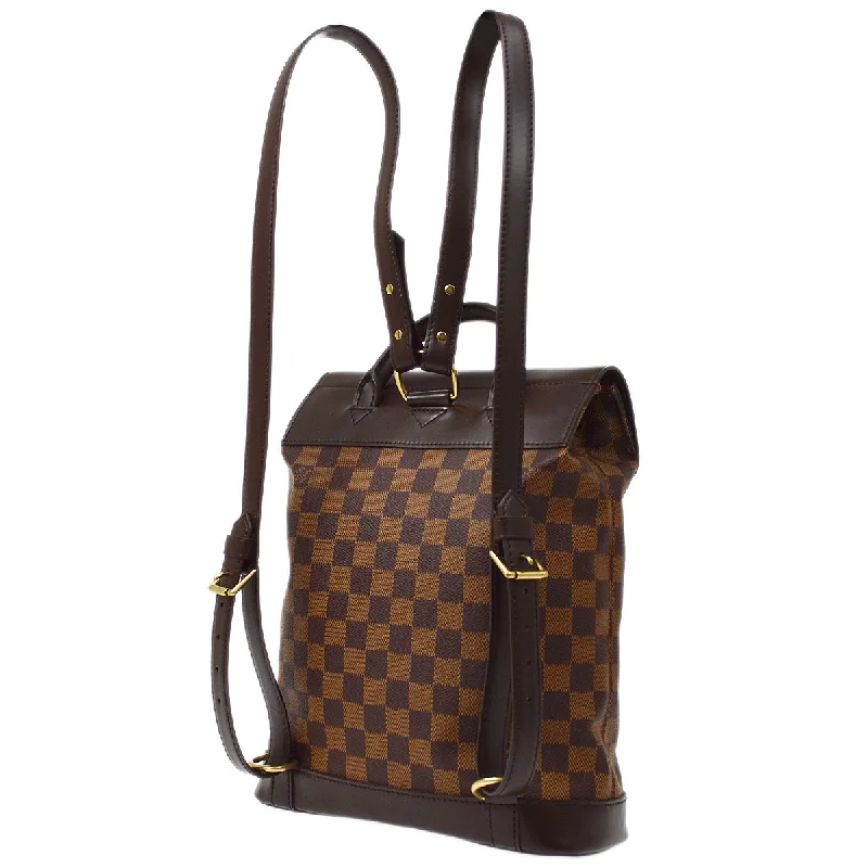 Louis Vuitton tote bags with a printed LV logo on the front for brand visibilityLOUIS VUITTON 2003 SOHO BACKPACK N51132