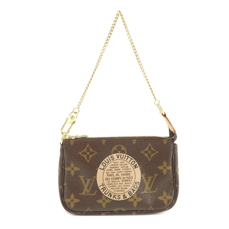 Louis Vuitton handbags with a patent - leather finish for a shiny lookLouis Vuitton Monogram T&B Mini Pochette Accessoires Pouch M60153