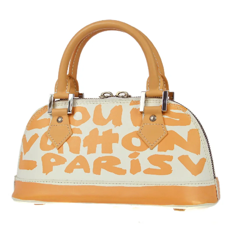 Louis Vuitton bags with a chain - link trim and a leather body for a modern edgeLouis Vuitton 2001 Graffiti Alma PM M92178