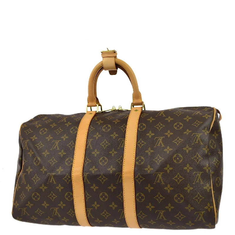 Louis Vuitton crossbody bags with a keychain holder for practicalityLouis Vuitton 2004 Monogram Keepall 45 Duffle Handbag M41428