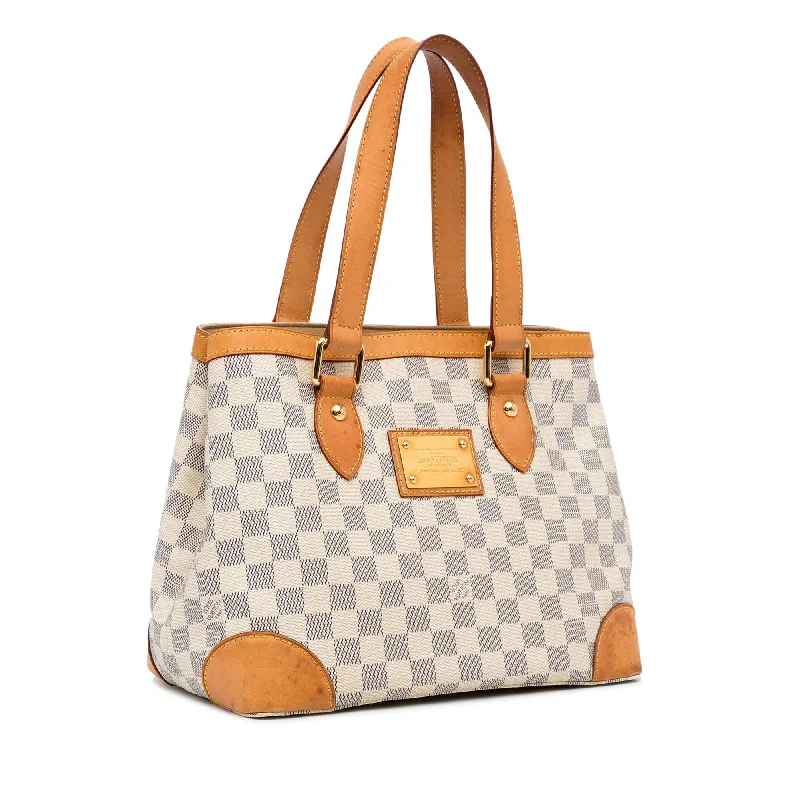 Louis Vuitton bags with a detachable mobile phone holder for convenienceLouis Vuitton Damier Azur Hampstead PM (ulPE5O)