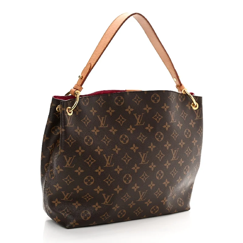 Louis Vuitton bags with a detachable mirror inside for on - the - go touch - upsLOUIS VUITTON MONOGRAM GRACEFUL PM PIVOINE