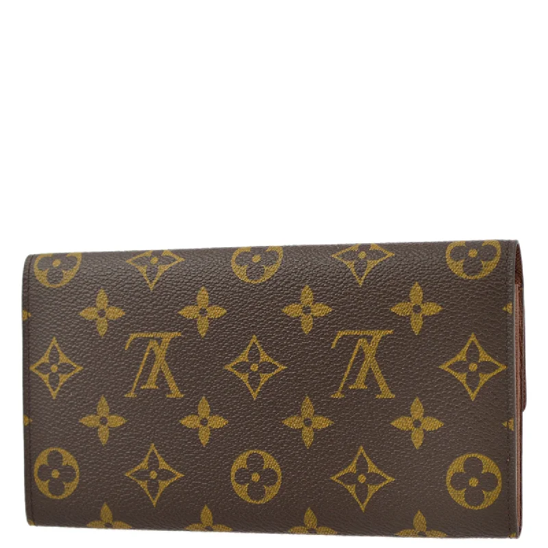 Louis Vuitton handbags with a back - zip pocket for storing valuablesLouis Vuitton 2002 Monogram Porte Monnaie Credit Wallet M61725