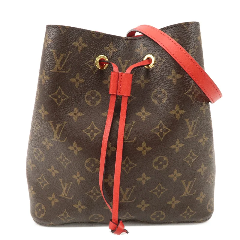 Louis Vuitton bags with a front - zip pocket for small items like keysLouis Vuitton Monogram Neo Noe Shoulder Bag Coquelicot M44021