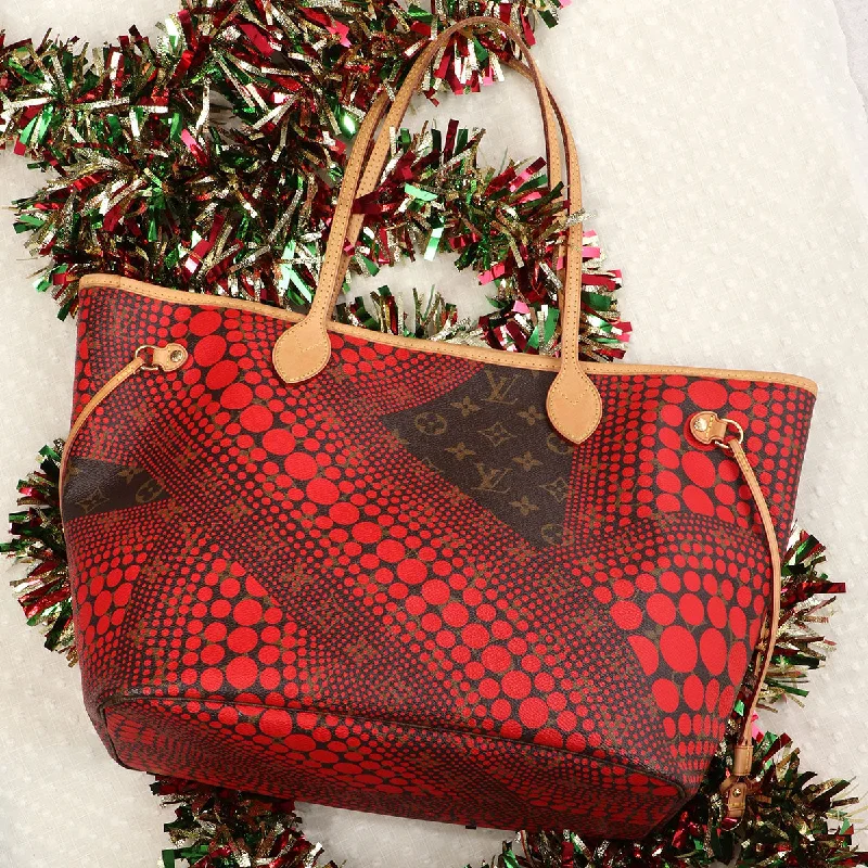 Louis Vuitton Twist bags with a contrast - colored interior for visual interestLouis Vuitton Red Kusama Dots Neverfull MM