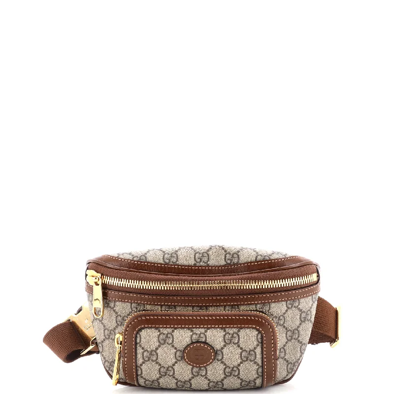 Women Gucci bags with a zippered interior pocketInterlocking G Patch Belt Bag GG Coated Canvas