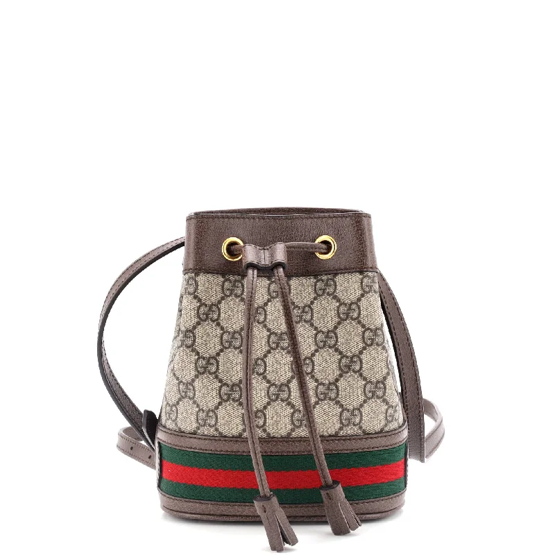 Gucci handbags for women with a metal - framed claspOphidia Bucket Bag GG Coated Canvas Mini