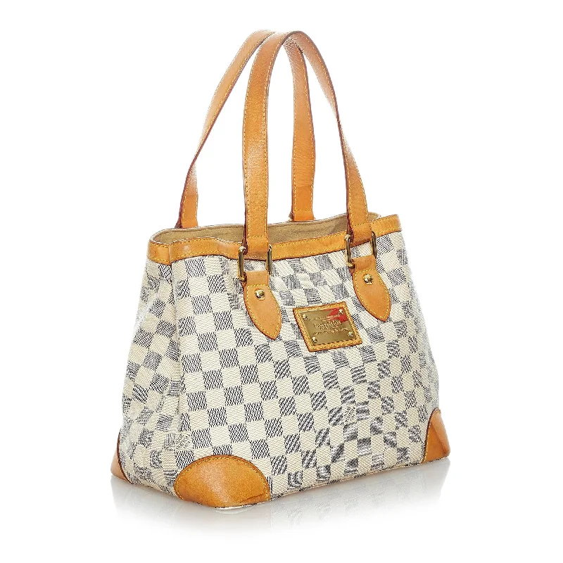 Ladies Louis Vuitton Petite Malle bags with a star - shaped charm for cutenessLouis Vuitton Damier Azur Hampstead PM (30380)