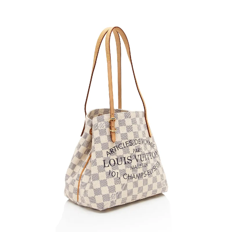 Ladies Louis Vuitton Petite Malle bags with a star - shaped charm for cutenessLouis Vuitton Damier Azur Cabas Adventure PM Tote (IcM8g9)