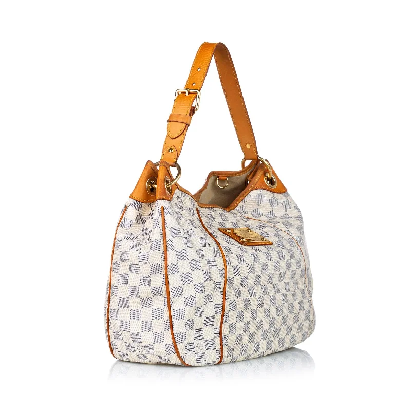 Louis Vuitton tote bags with a water - resistant coating for outdoor useLouis Vuitton Damier Azur Galliera PM (28752)