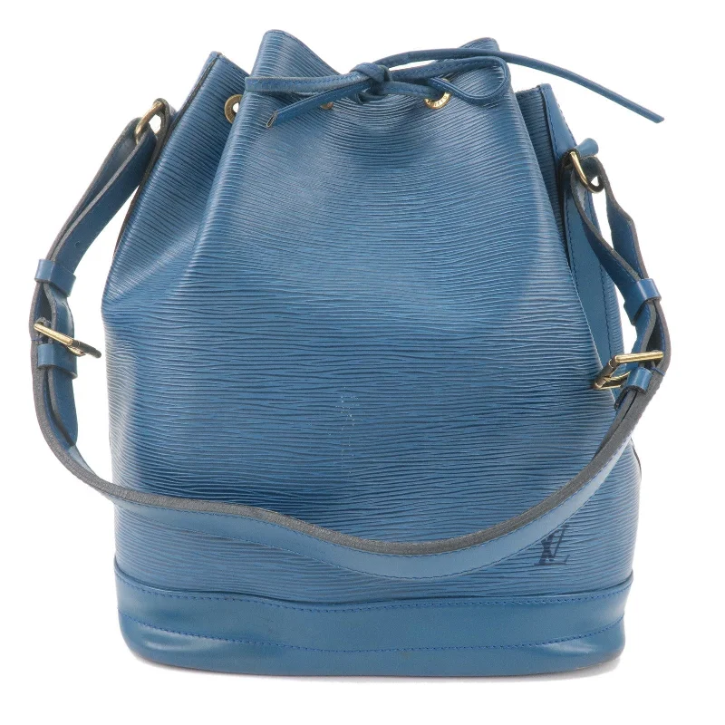 Ladies Louis Vuitton shoulder bags with a magnetic - closure flap for easeLouis Vuitton Epi Noe Shoulder Bag Toledo Blue M44005