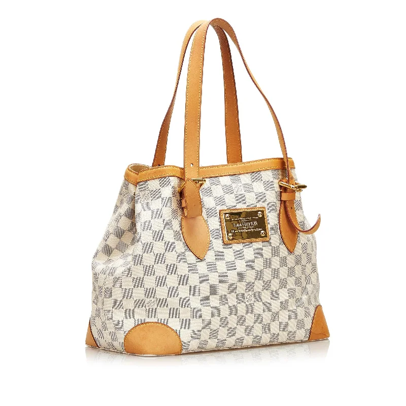 Louis Vuitton handbags with a back - zip pocket for storing valuablesLouis Vuitton Damier Azur Hampstead MM 35904)