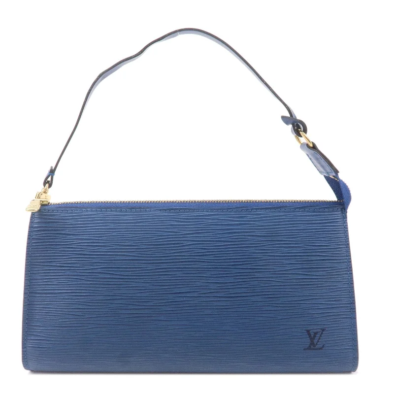 Medium - sized Louis Vuitton tote bags for work and shoppingLouis Vuitton Epi Pochette Accessoires Pouch Toledo Blue M52945