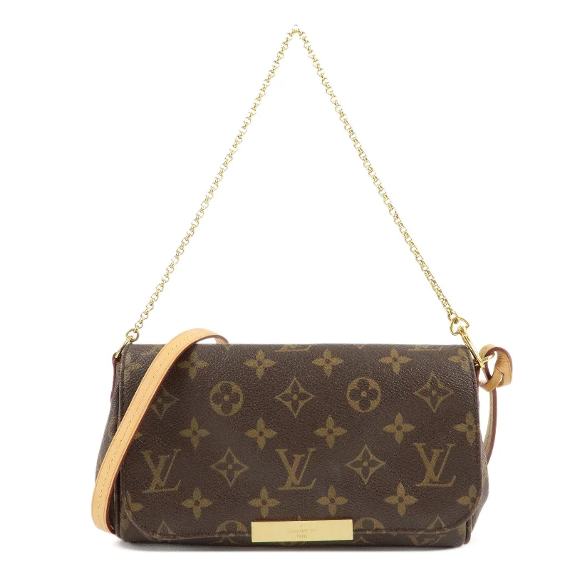 Louis Vuitton Twist bags with a crystal - embellished LV - turnlockLouis Vuitton Monogram Favorite PM 2Way Shoulder Bag M40717