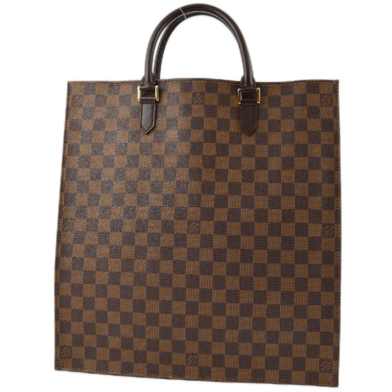 Louis Vuitton bags with a front - zip pocket for small items like keysLouis Vuitton 2004 Damier Sac Plat Tote Handbag N51140