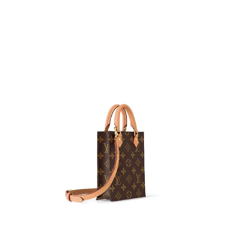 Ladies Louis Vuitton Capucines bags with a detachable shoulder strapLOUIS VUITTON MONOGRAM PETIT SAC PLAT HANDBAG