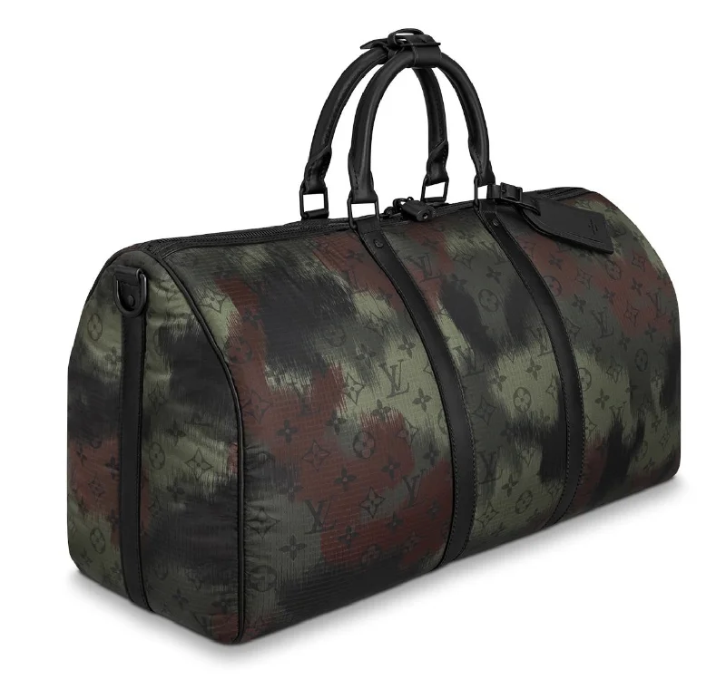 Ladies Louis Vuitton Capucines bags with a detachable shoulder strapLOUIS VUITTON KEEPALL BANDOULIERE 50 NYLO CAMO LIMITED EDITION BAG