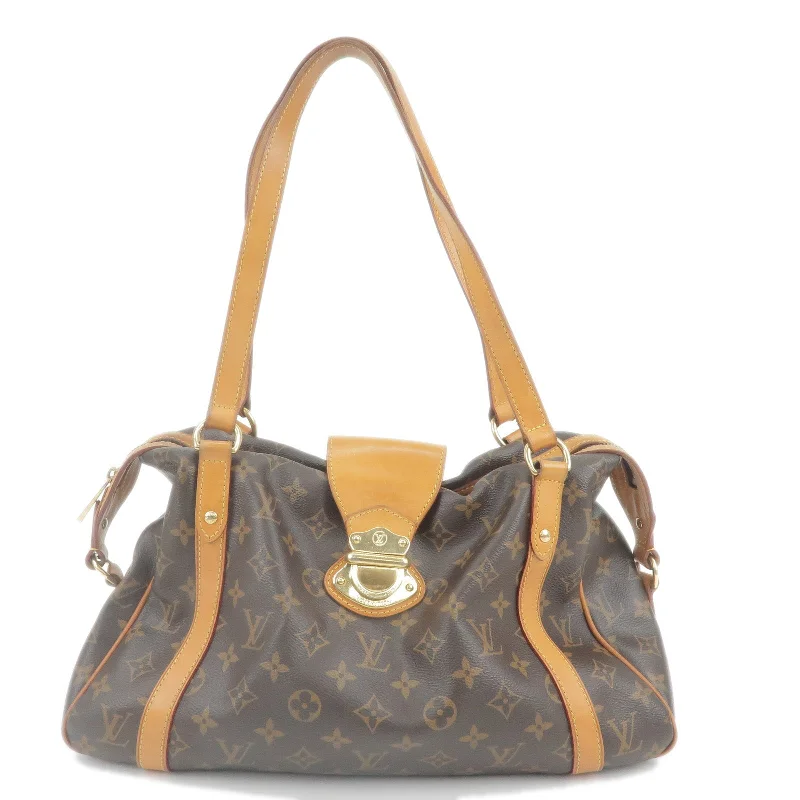 Louis Vuitton bags with a chain - link trim and a leather body for a modern edgeLouis Vuitton Monogram Stresa PM Shoulder Bag M51186