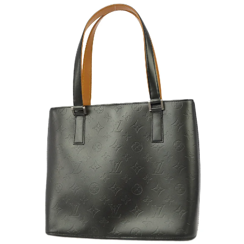 Louis Vuitton tote bags with a double - handle and shoulder - strap optionLouis Vuitton 2003 Black Monogram Mat Stockton M55112