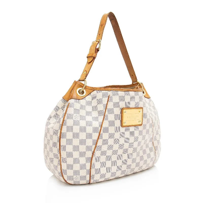 Louis Vuitton Twist bags with a snakeskin - effect panel for a bold lookLouis Vuitton Damier Azur Galliera PM Shoulder Bag (YLM9cD)