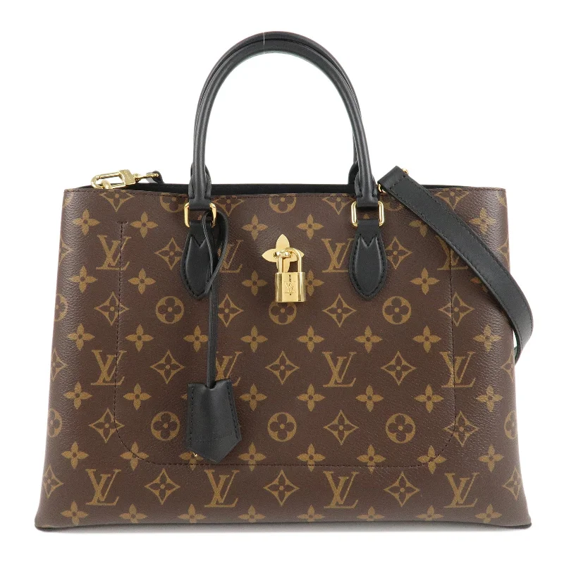 Louis Vuitton tote bags with a water - resistant coating for outdoor useLouis Vuitton Monogram 2Way Bag Flower Tote Shoulder Bag M43550