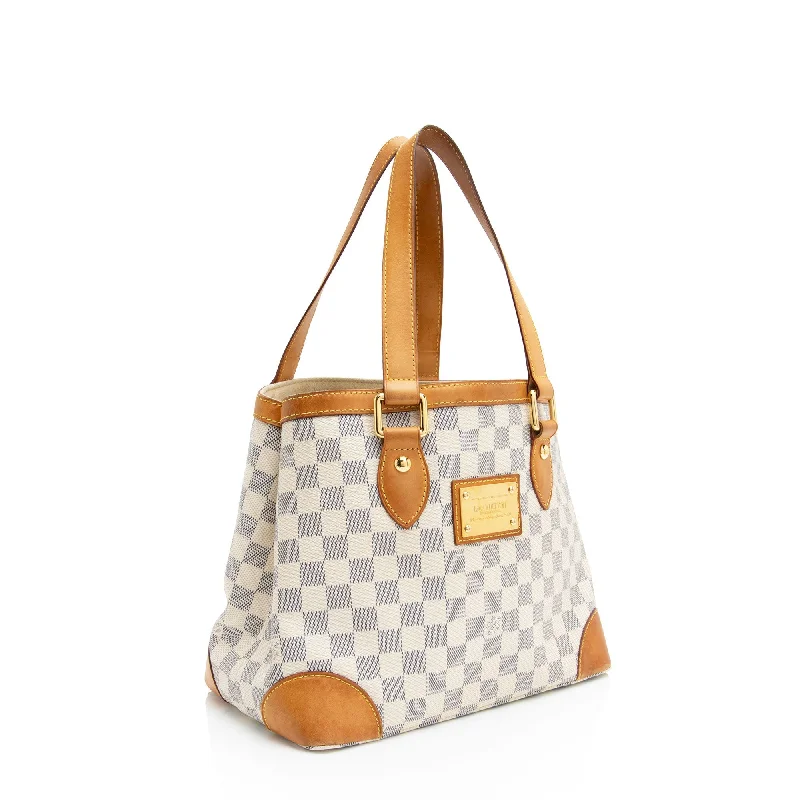 Louis Vuitton backpacks with a padded back panel for comfort during long - wearLouis Vuitton Damier Azur Hampstead PM Tote (nHwsLO)