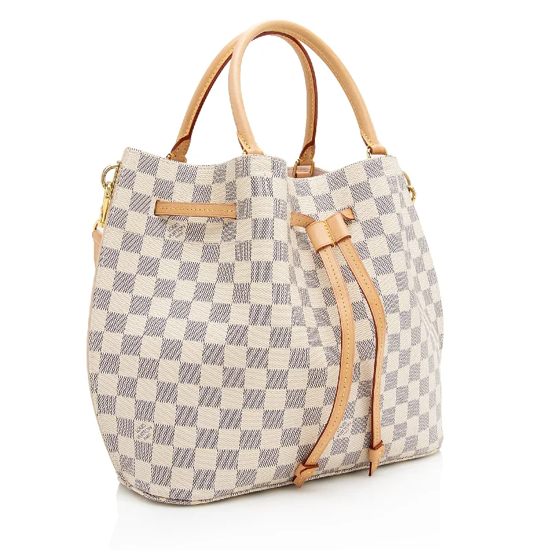 Louis Vuitton tote bags with a spacious interior and multiple pocketsLouis Vuitton Damier Azur Girolata Tote (22961)