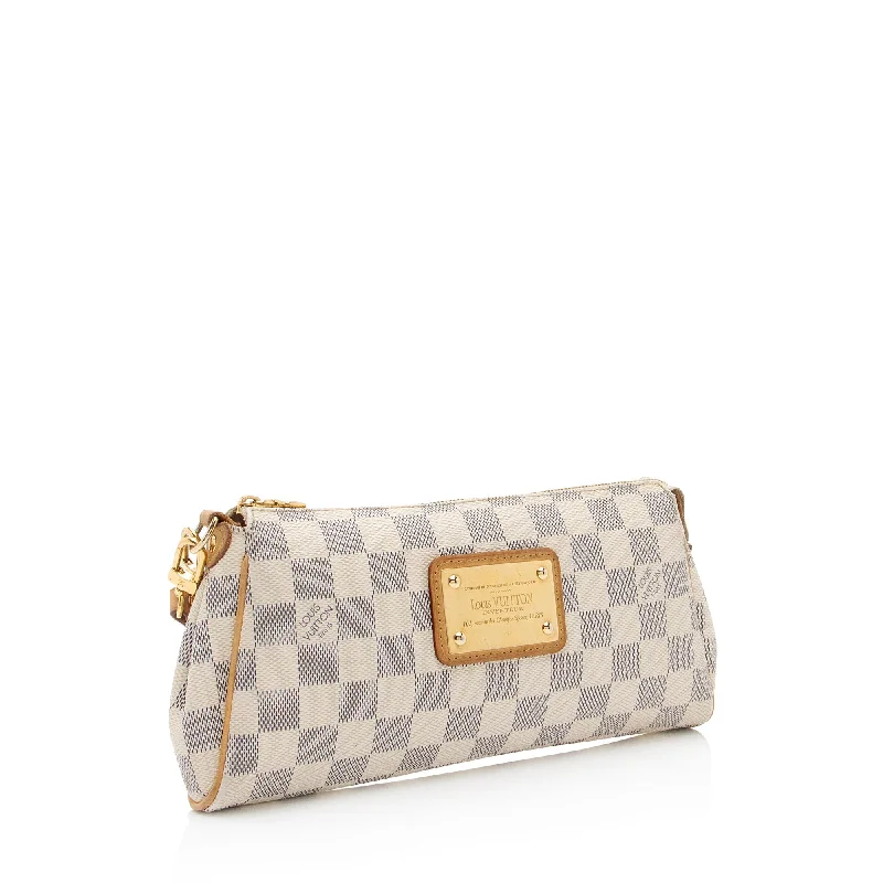 Louis Vuitton crossbody bags with a printed floral pattern for femininityLouis Vuitton Damier Azur Eva Clutch (71oMG7)