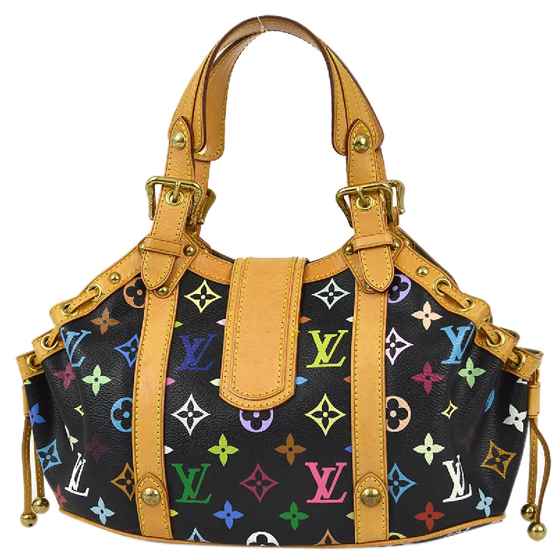 Louis Vuitton Twist bags with a crystal - embellished LV - turnlockLouis Vuitton 2004 Black Monogram Multicolor Theda PM M92346