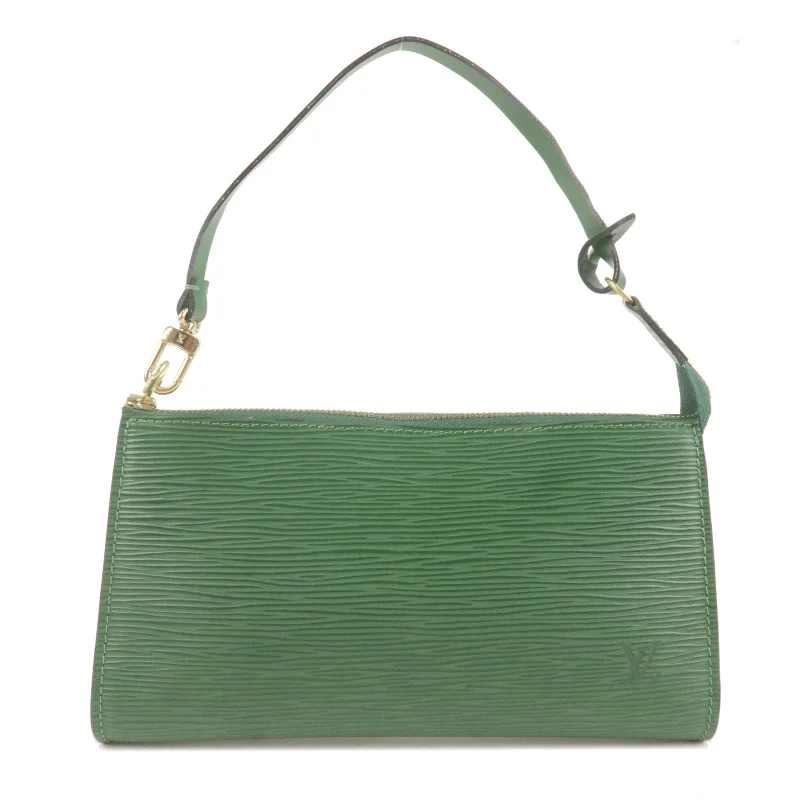 Small - sized Louis Vuitton Pochette Metis bags for a compact carryLouis Vuitton Epi Pochette Accessoires Pouch Borneo Green M52944