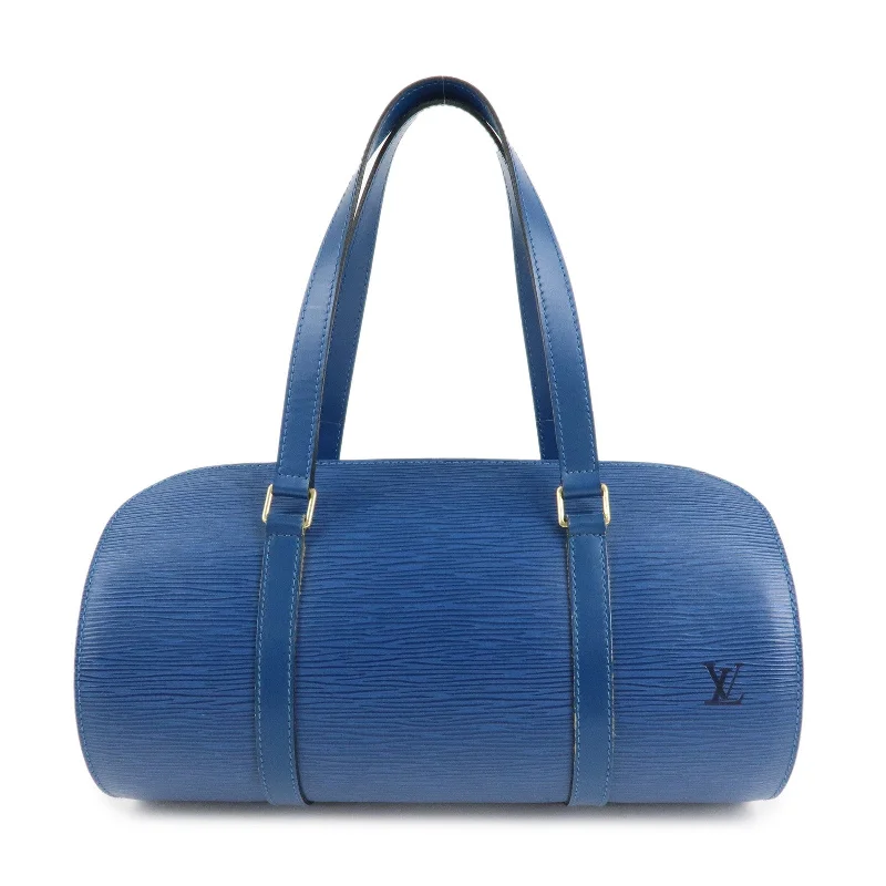 Louis Vuitton crossbody bags with a keychain holder for practicalityLouis Vuitton Epi Soufflot Shoulder Bag Hand Bag Blue M52225