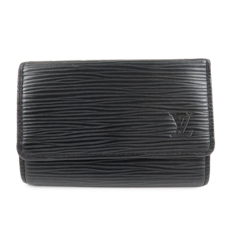 Louis Vuitton bags with a front - zip pocket for small items like keysLouis Vuitton Epi Multiclés 6 Key Case Noir Black M63812