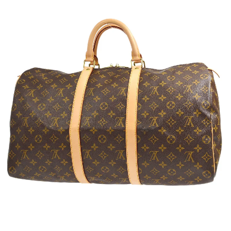 Louis Vuitton crossbody bags with a printed floral pattern for femininityLOUIS VUITTON 2003 KEEPALL 50 M41426