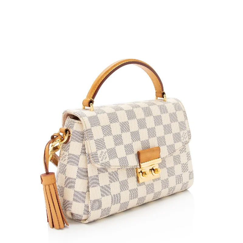 Ladies Louis Vuitton Capucines bags with gold - toned hardwareLouis Vuitton Damier Azur Croisette Shoulder Bag (8mbXF1)