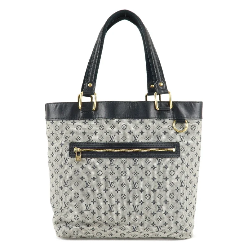 Louis Vuitton Alma bags featuring the signature top - handle designLouis Vuitton Monogram Mini Lucille GM Hand Bag Blue M92675