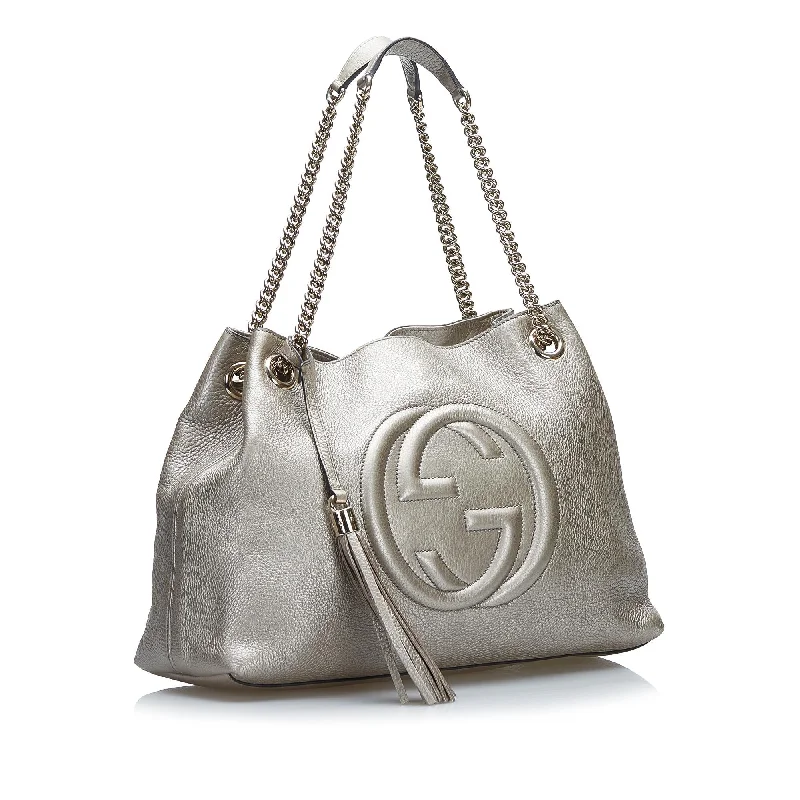 Small - sized Women Gucci shoulder bags for evening outingsGucci Medium Soho Chain Tote (SHG-F7uOCC)