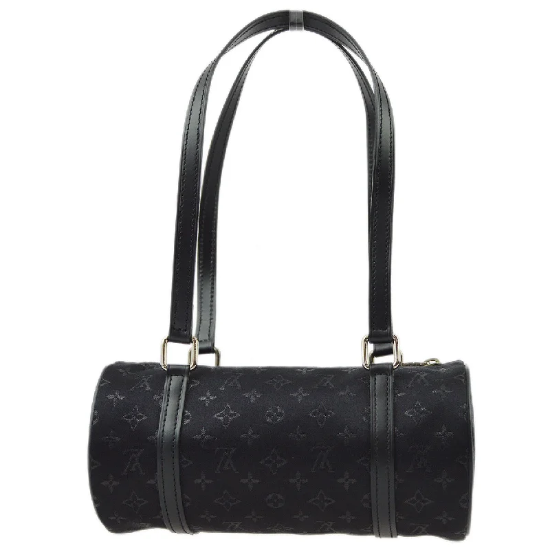 Louis Vuitton crossbody bags with adjustable shoulder straps for comfortLouis Vuitton 2002 Black Monogram Satin Little Papillon M92352