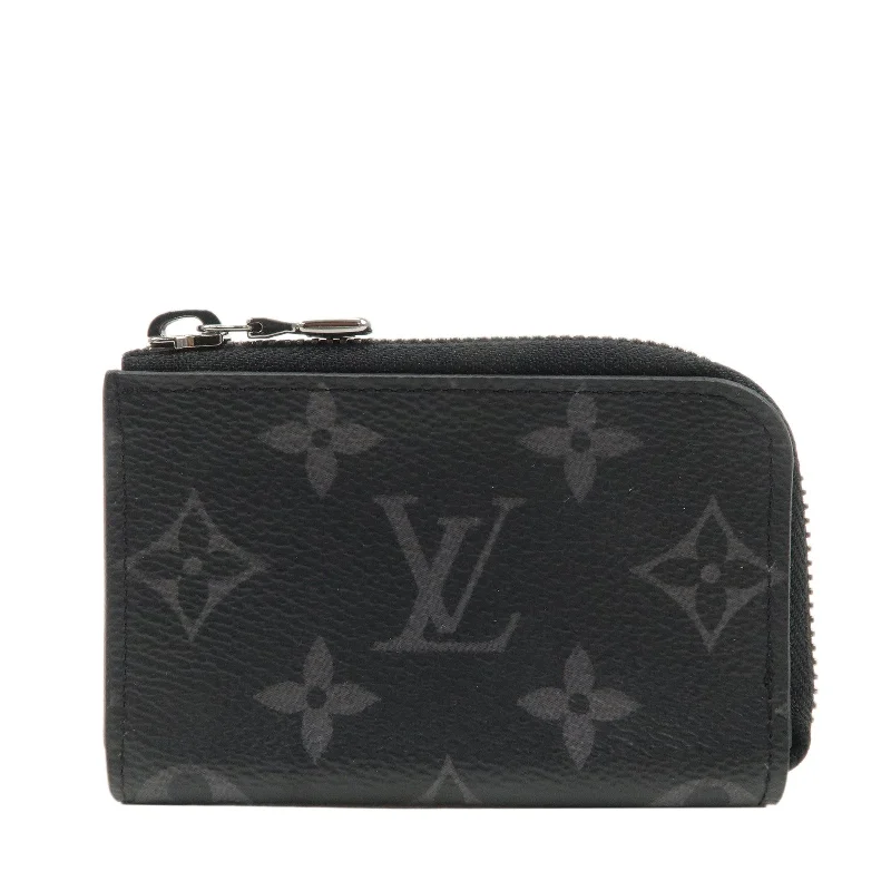 Louis Vuitton Alma bags with a monogram - embossed leather surfaceLouis Vuitton Monogram Eclipse Porto Monnaie Jour Gray M63536