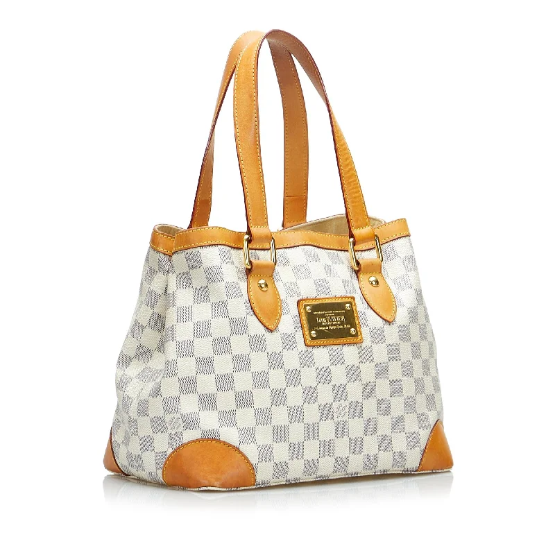 Louis Vuitton backpacks with a padded laptop compartment for travelLouis Vuitton Damier Azur Hampstead PM (CXRkRj)