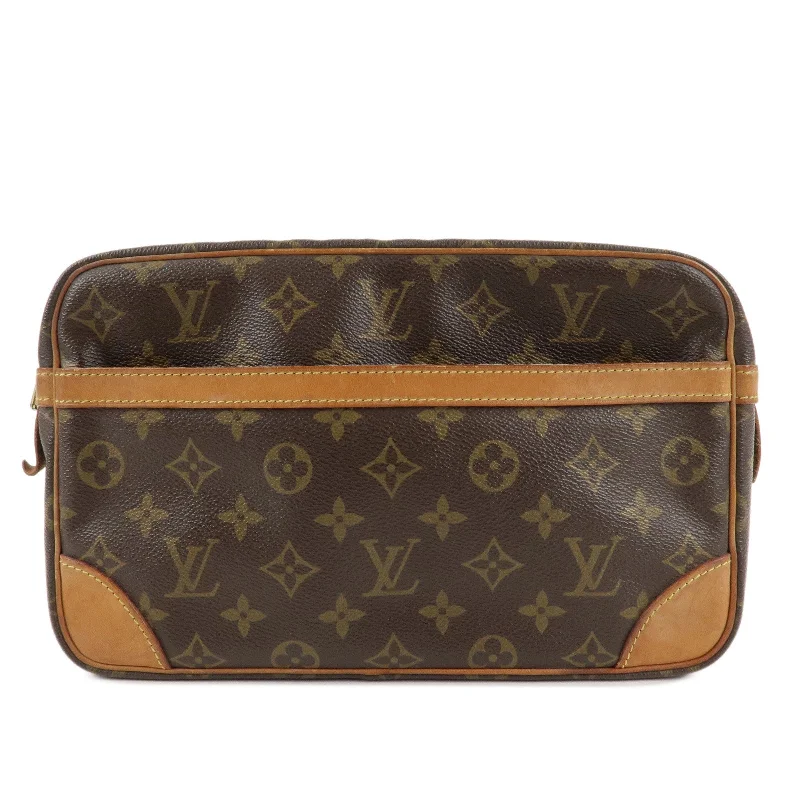 Louis Vuitton tote bags with a water - resistant coating for outdoor useLouis Vuitton Monogram Compiegne 28 Pouch Clutch Bag M51845