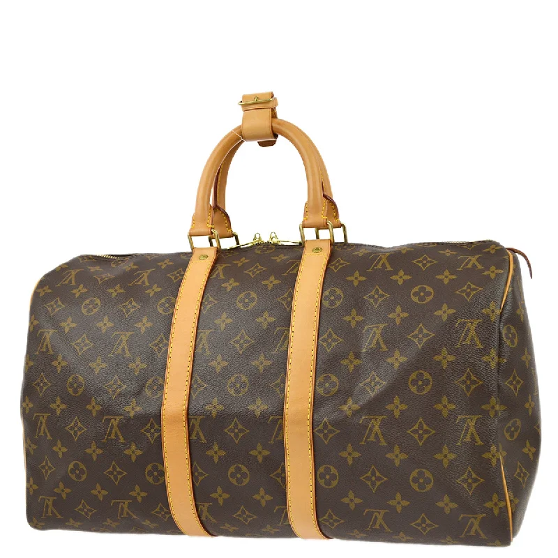 Louis Vuitton handbags with a metal - framed clasp for durabilityLouis Vuitton 2004 Monogram Keepall 45 Travel Duffle Handbag M41428