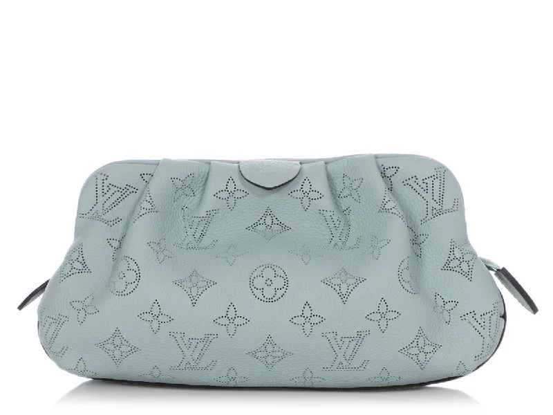 Louis Vuitton Petite Malle bags with a hard - shell structure for uniquenessLouis Vuitton Mini Vert Lagon Mahina Scala Pouch