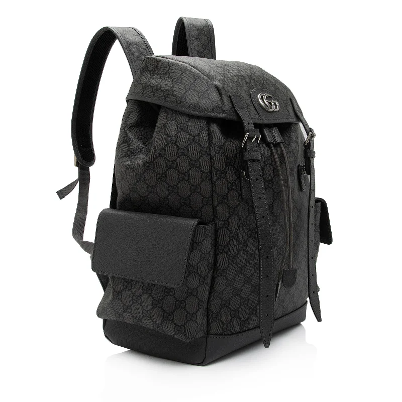 Gucci handbags for women with a back - zip pocketGucci GG Supreme Ophidia Medium Flap Backpack (SHF-CmfPnj)